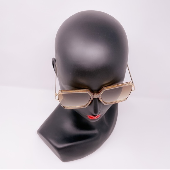 Oversized Square Metal Sunglasses - Picture 5 of 8